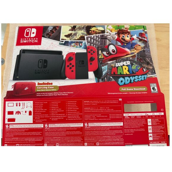 🎮 Nintendo 🎮 Switch Super Mario Odyssey Edition Bundle - Red Joy-Con - Picture 6 of 16